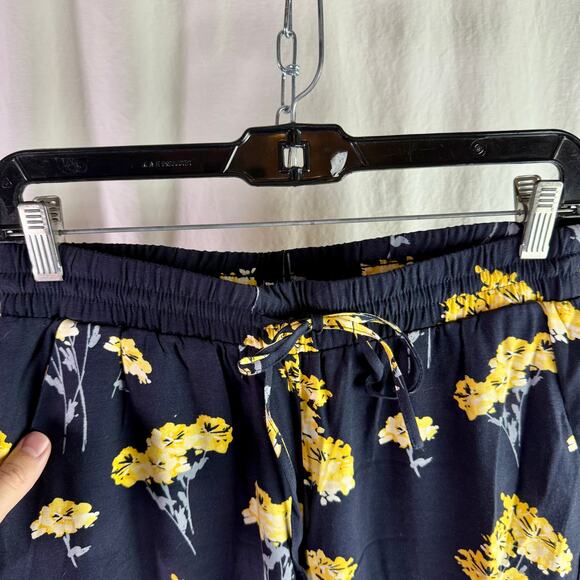 LOFT 2 Pairs Women's XSP Floral 100% Viscose Blue & Gray Fluid Drawstring Pants - Picture 6 of 14